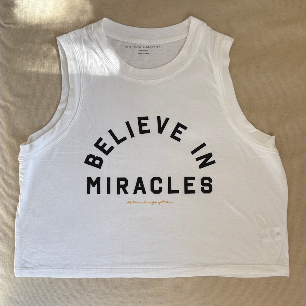 Spiritual Gangster Cropped Sleeveless Tee (M)